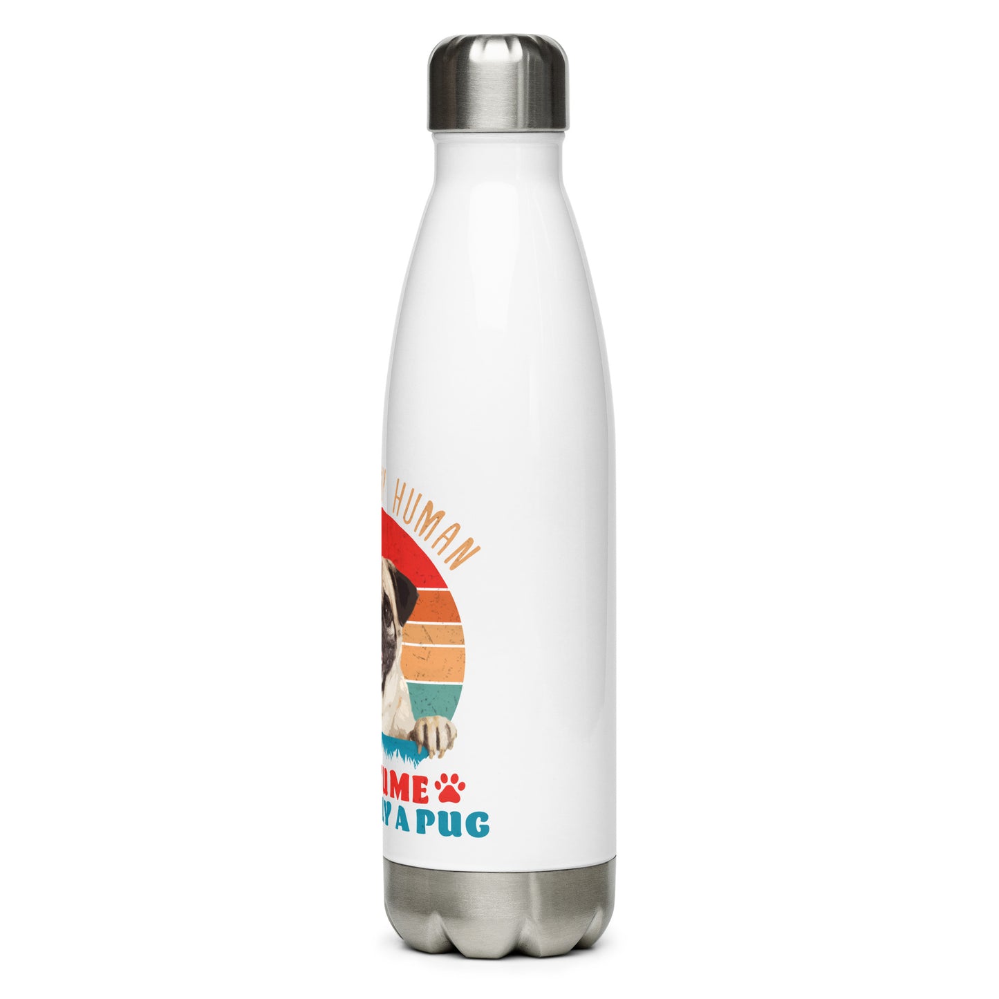 This Is My Human Costume Im Really A Pug ( Stainless Steel Water Bottle )