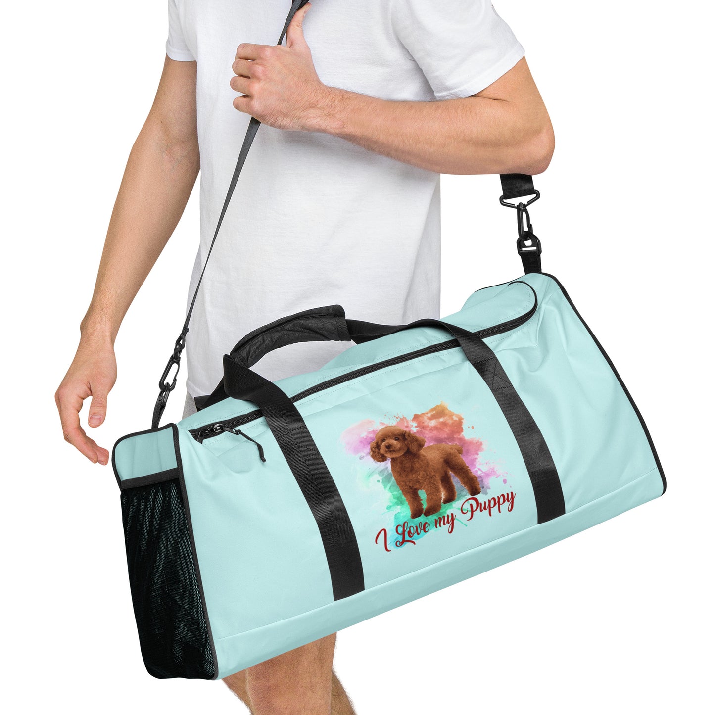 I Love My Puppy Duffle bag