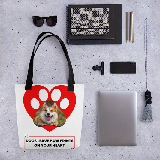 Dogs leave paw prints on your heart (Tote bag)