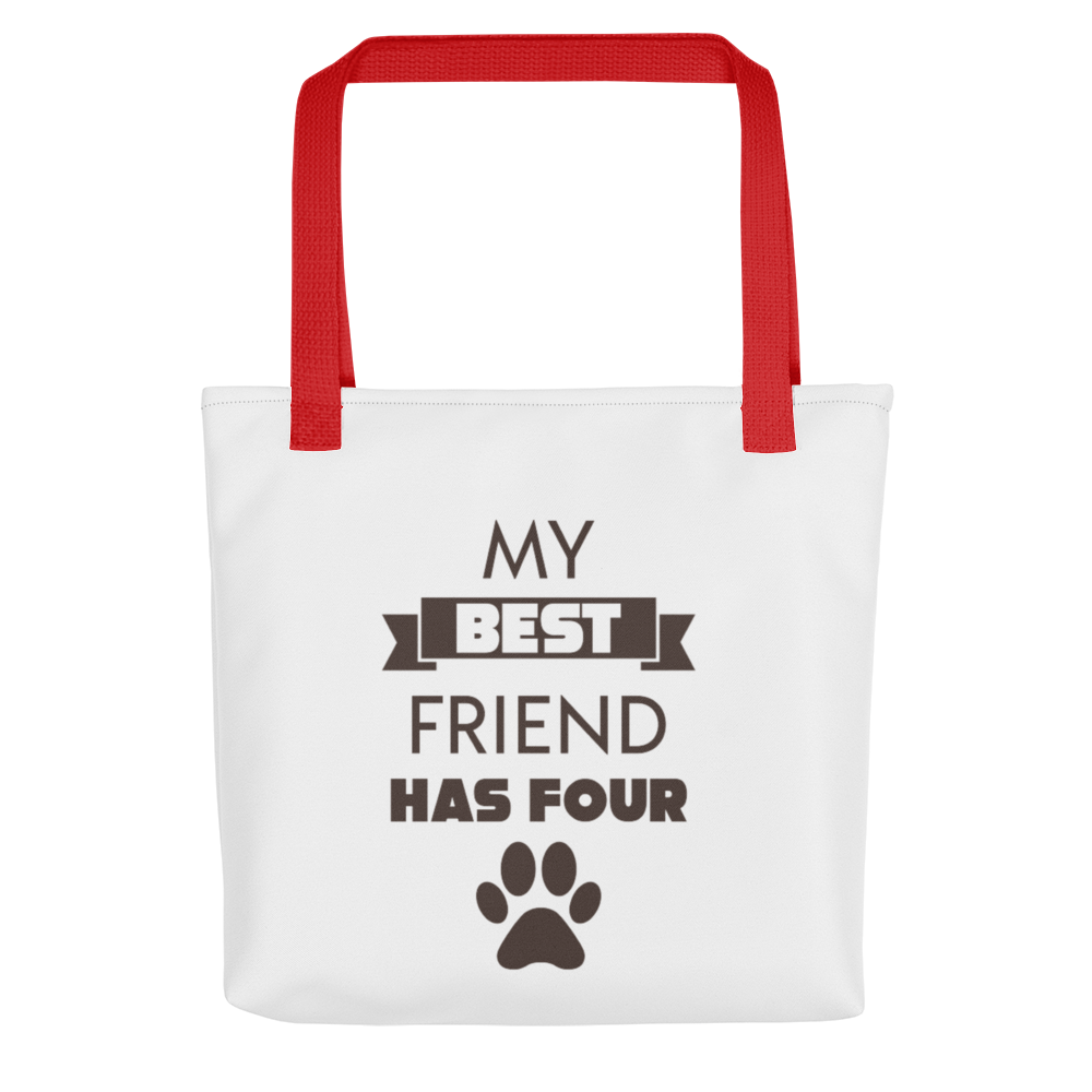 My best friend has four paws- Tote bag