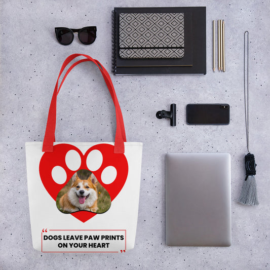 Dogs leave paw prints on your heart (Tote bag)
