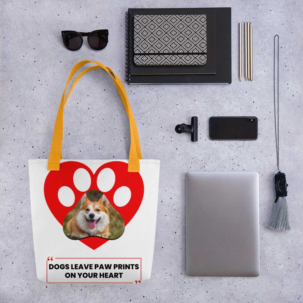 Dogs leave paw prints on your heart (Tote bag)