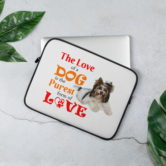 The love of a dog is the purest form of love (Laptop Sleeve)