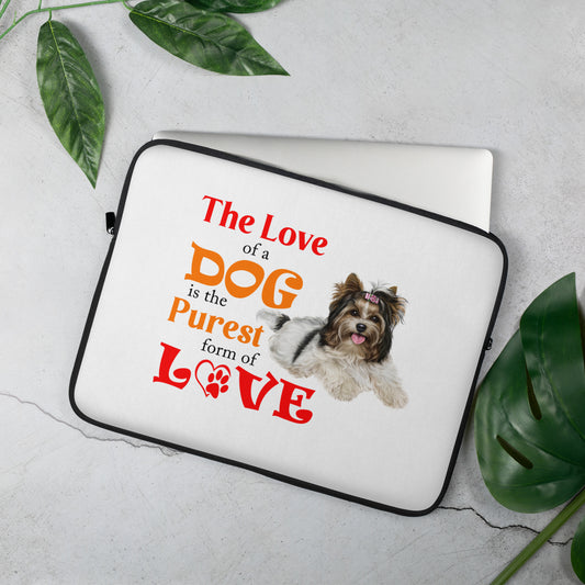 The love of a dog is the purest form of love (Laptop Sleeve)