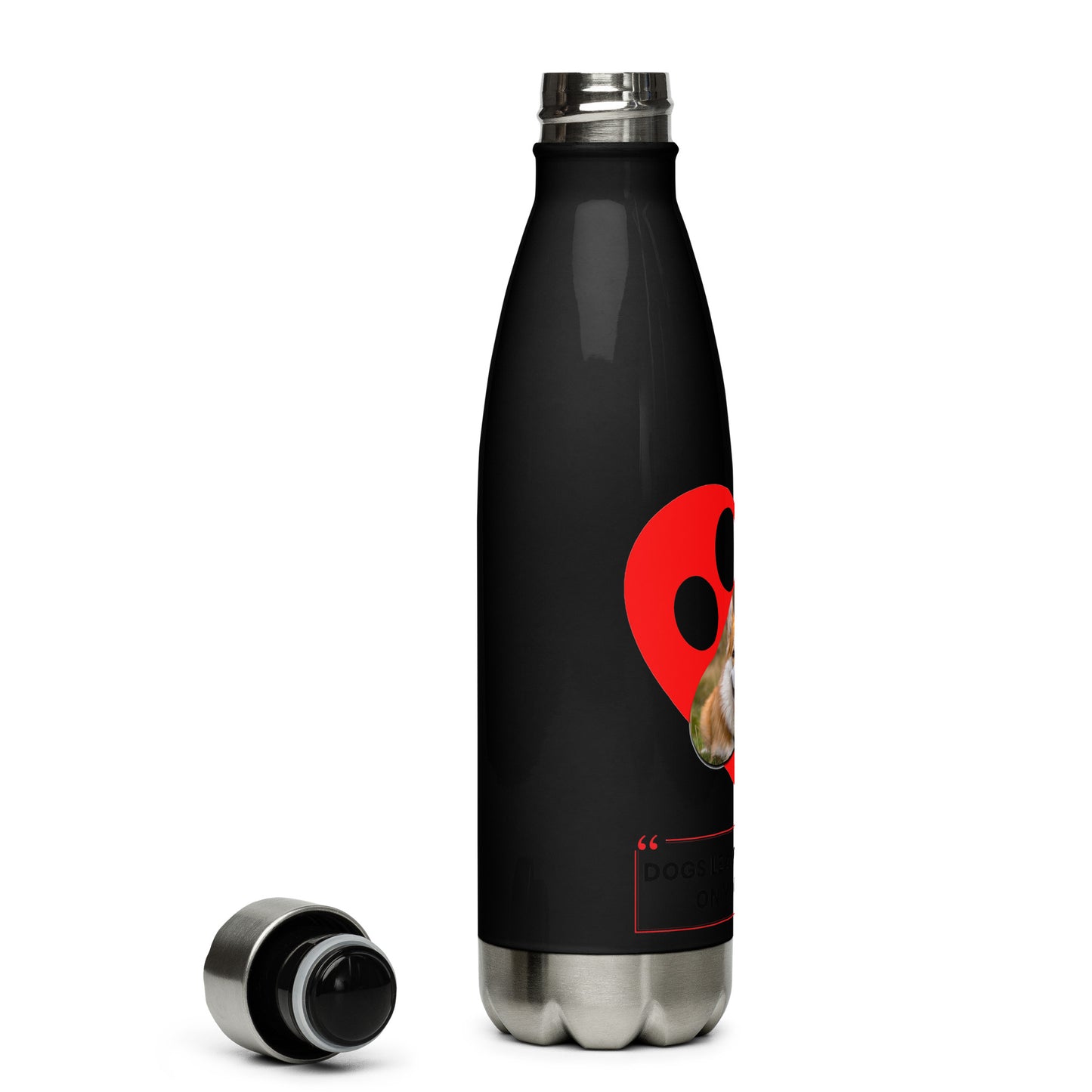 Dogs leave paw prints on your heart (Stainless Steel Water Bottle)