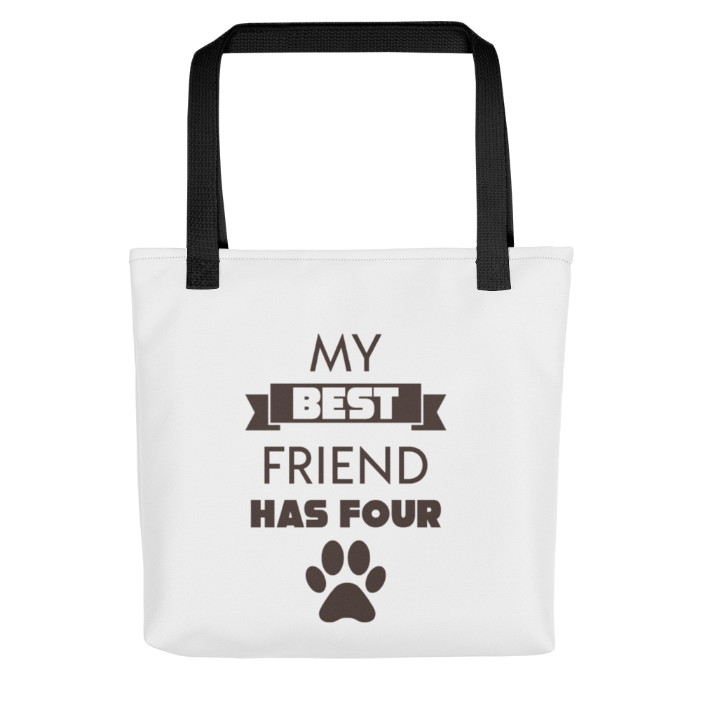 My best friend has four paws- Tote bag