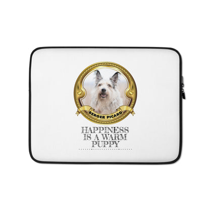 Happiness is a warm puppy (Laptop Sleeve)